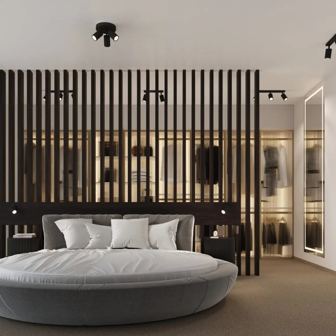 Plafonnier karbon allie design minimaliste avec applique murale noire et ampoules gu10 interchangeables