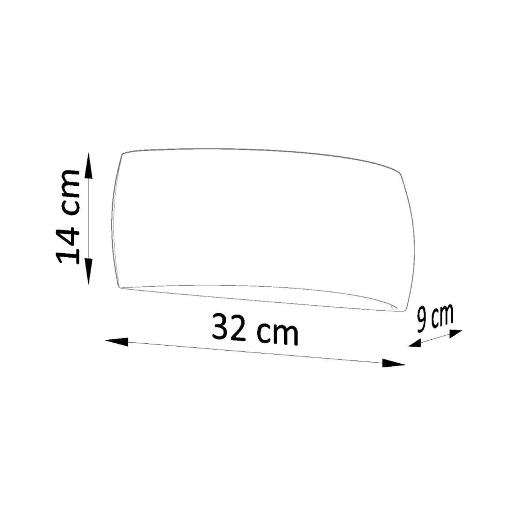 Rectangular planter with rounded edges 14 cm tall 32 cm long in black céramique pontius for l’applique murale pontius enduit structuré