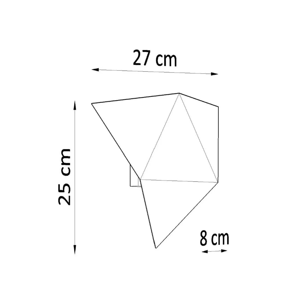 Applique murale solido noir en céramique blanche minimaliste avec marquages dimensionnels précise design original intemporel