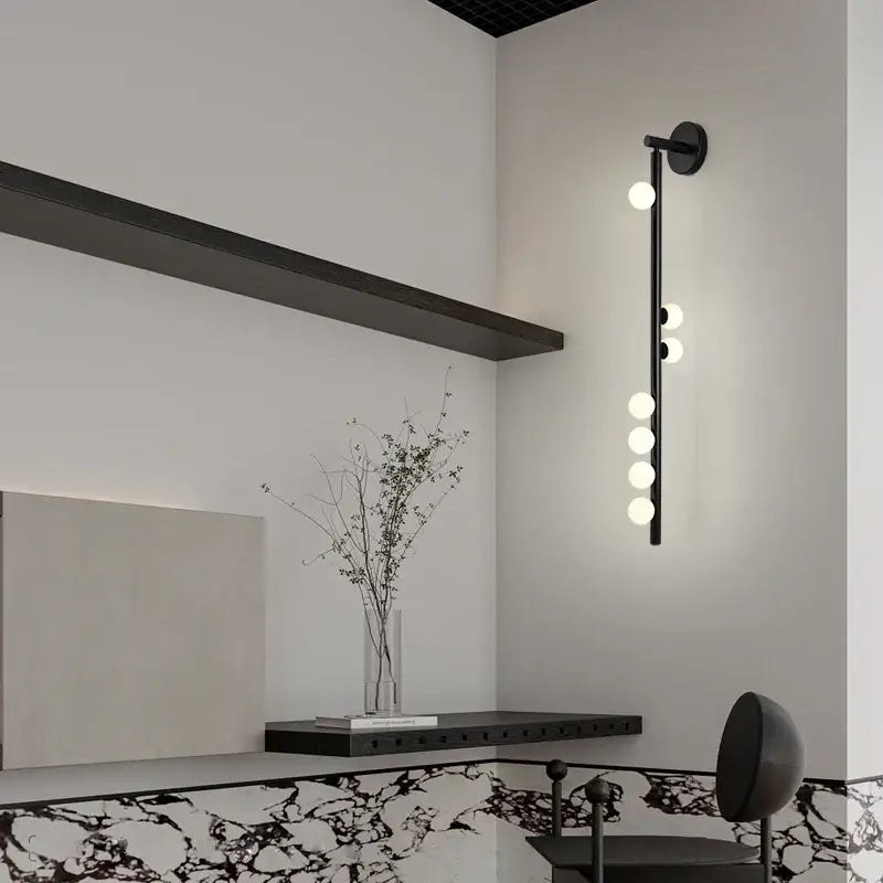 Nordic Designer Long Wall Lamp Vertical Sconce Light for Living Room Bedroom