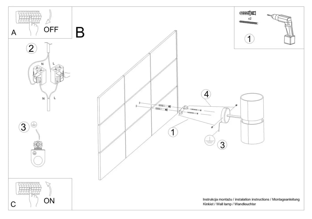 Applique murale kukkia noire avec composants cylindriques et montage pour un design exceptionnel jardins suspendus