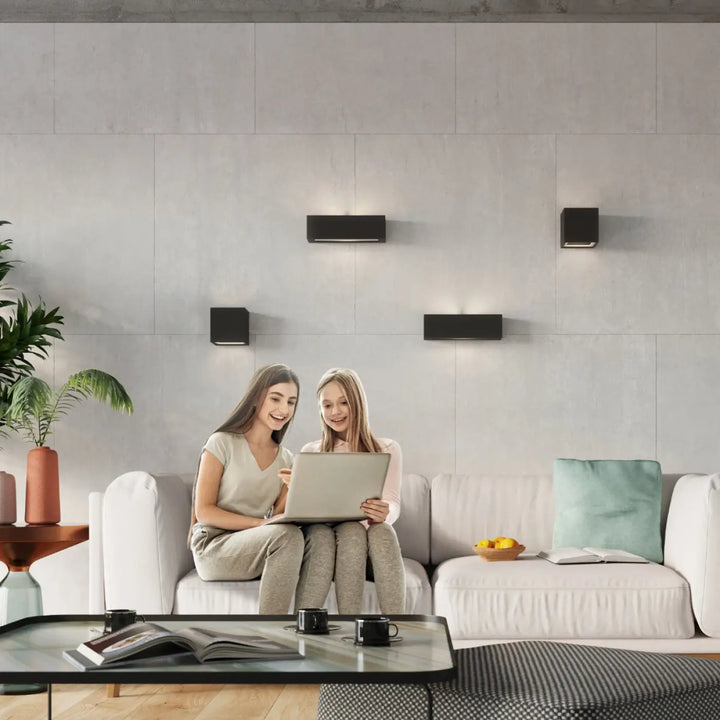 Applique murale en céramique vega noir avec design moderne et finition mate pour décoration intérieure élégante
