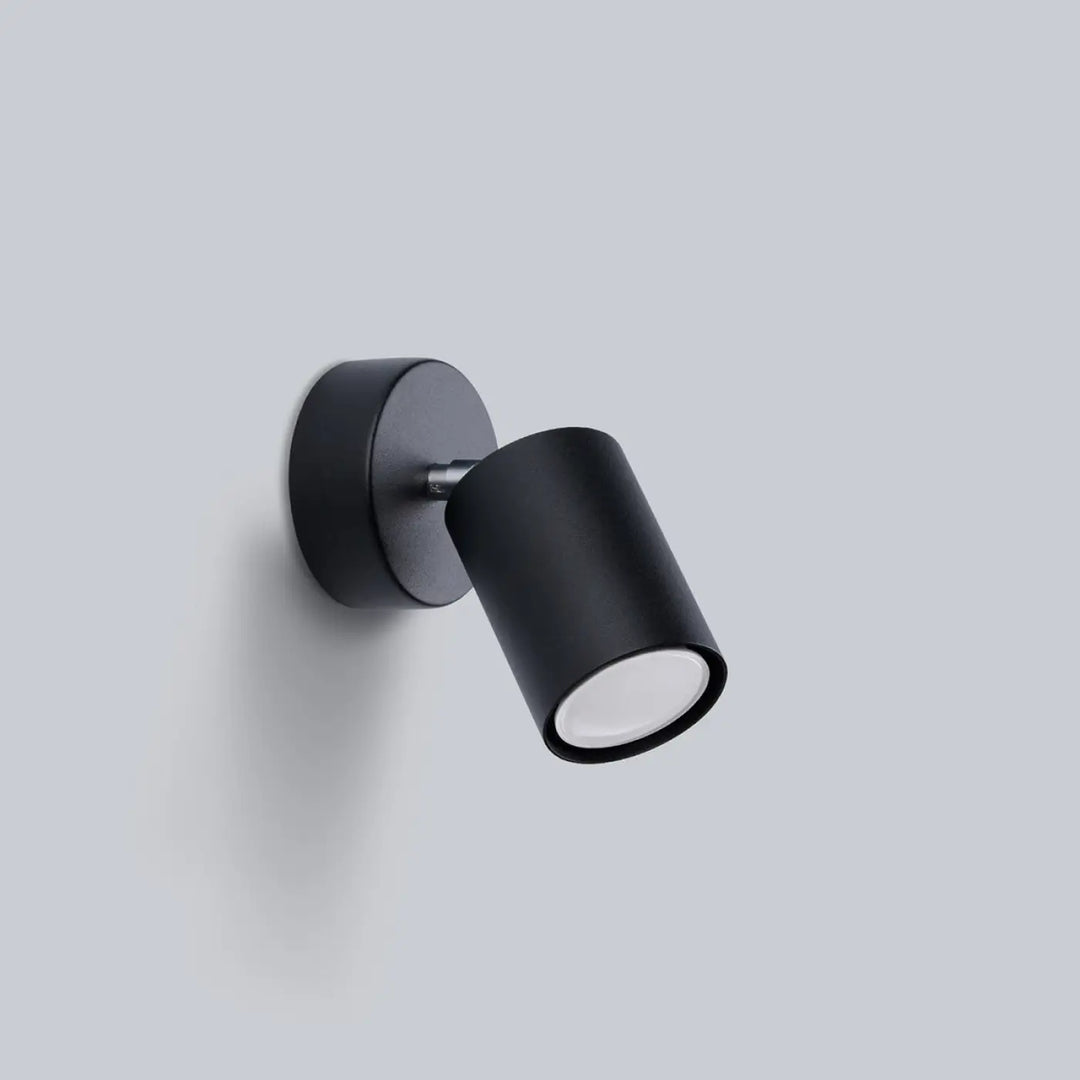 Applique murale lemmi 1 noir avec tête ajustable en finition mate module led pour une lumière conviviale