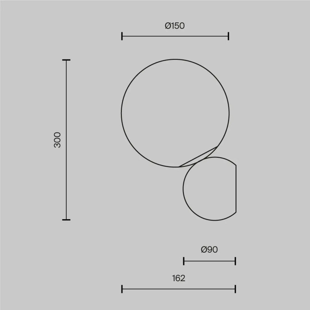 Applique murale nostalgie globe opalin en acier noir avec table circulaire de 150 cm et base ronde minimaliste noire