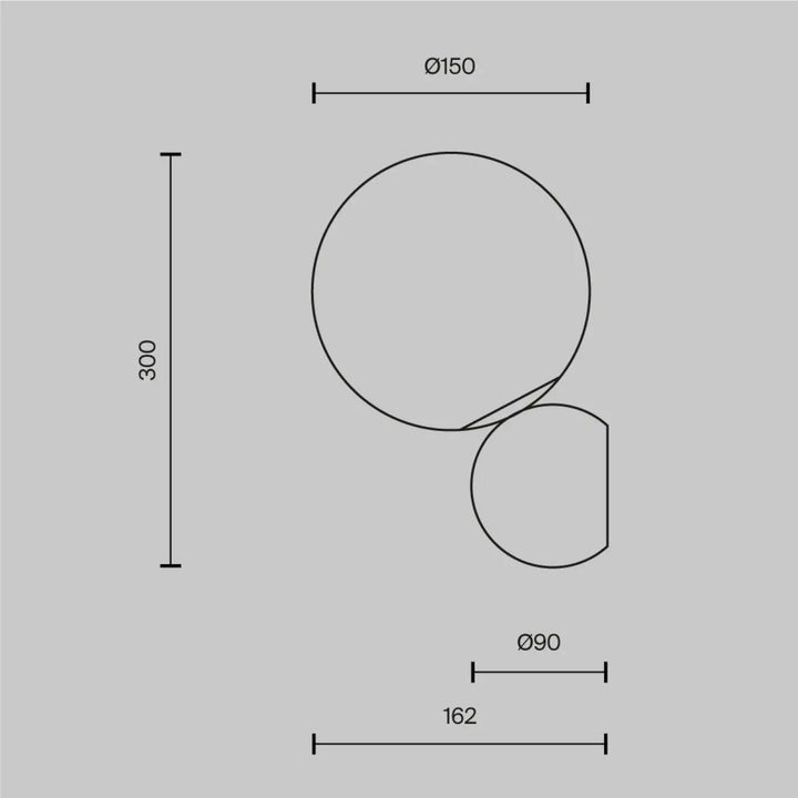 Applique murale nostalgie globe opalin en acier noir avec table circulaire de 150 cm et base ronde minimaliste noire