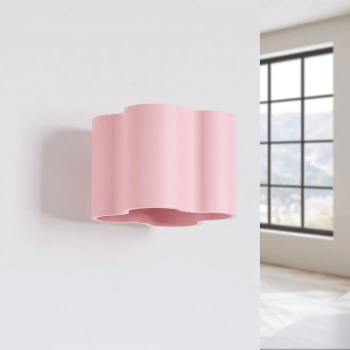 Applique murale Ovio en aluminium rose, éteinte