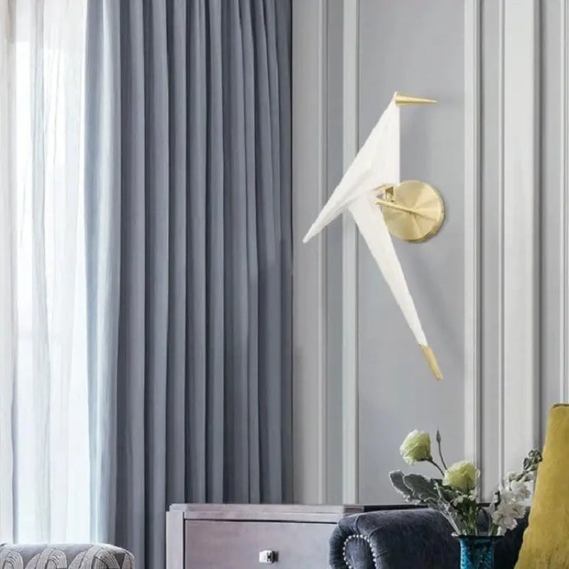 Applique Murale Oiseau Moderne Dorée