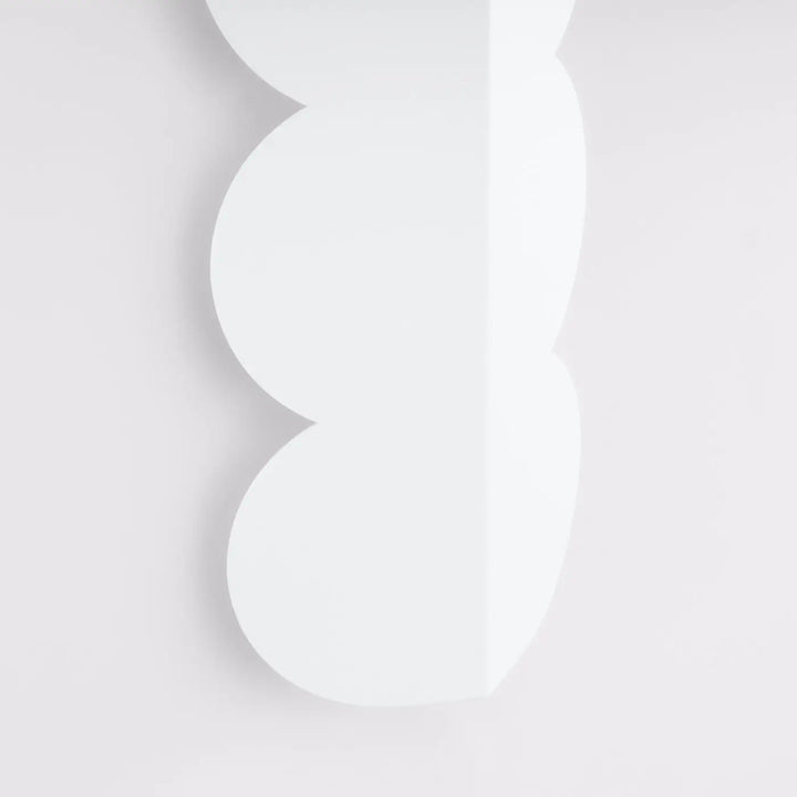 Applique murale BISCUIT blanc détail du pli
