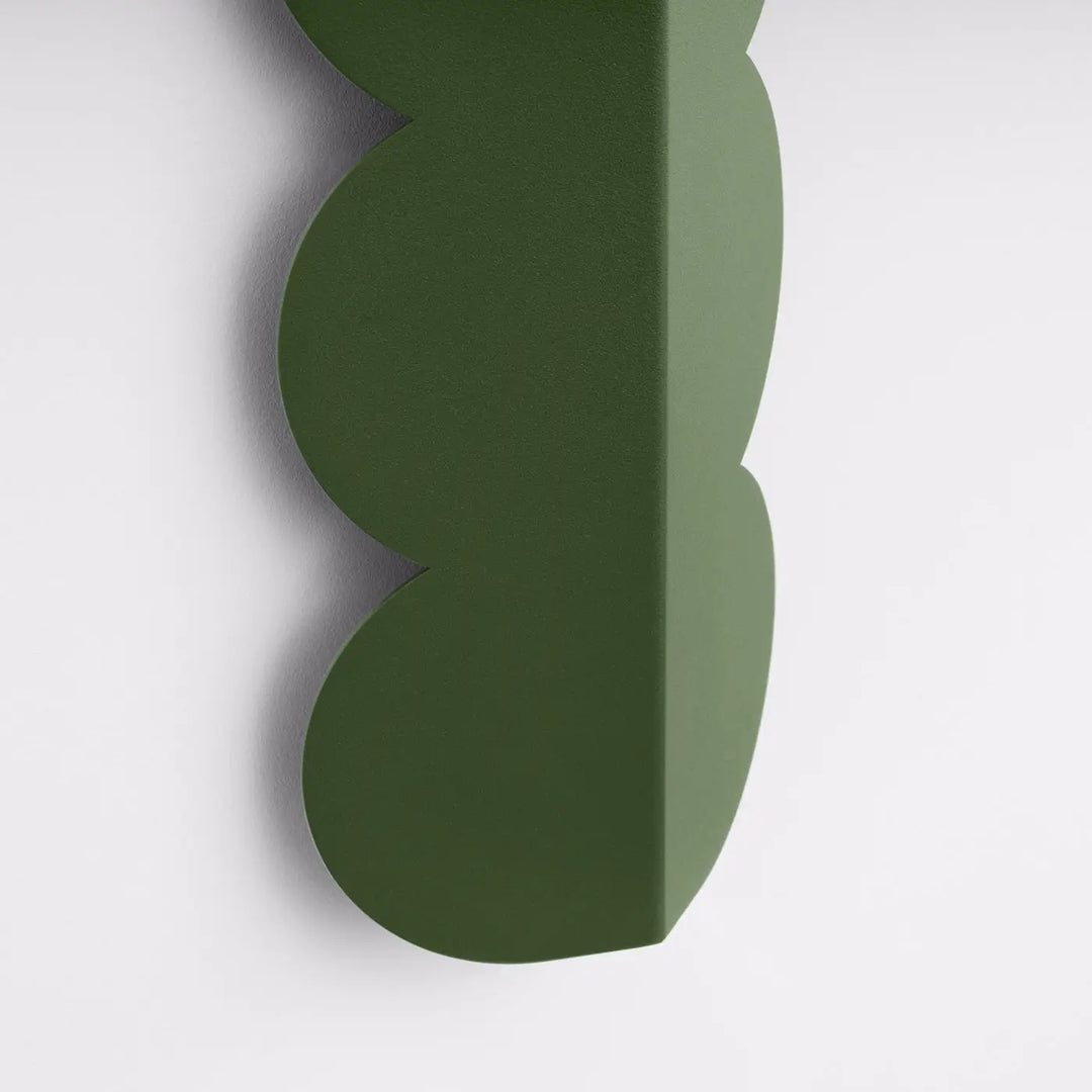Applique murale BISCUIT vert olive détail du pli