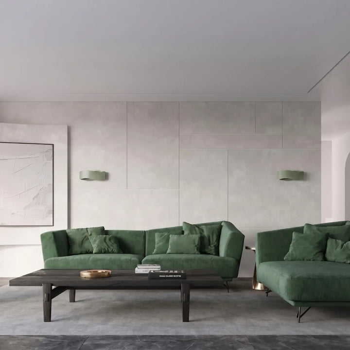 Applique murale vert olive dans un intérieur contemporain