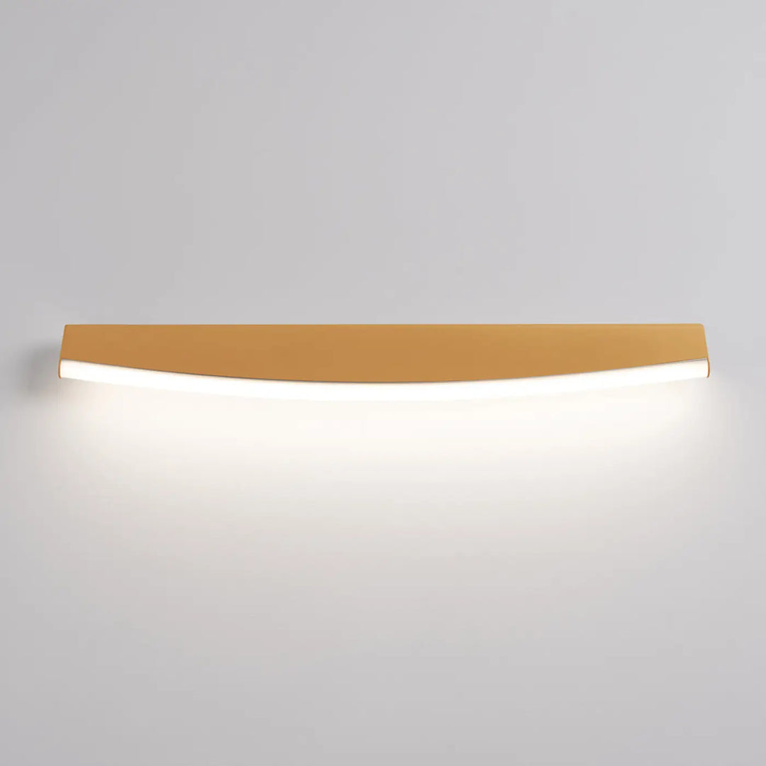 Applique murale jorun 4000k or en luminaire à led doré à design minimaliste avec courbes élégantes trois couleurs