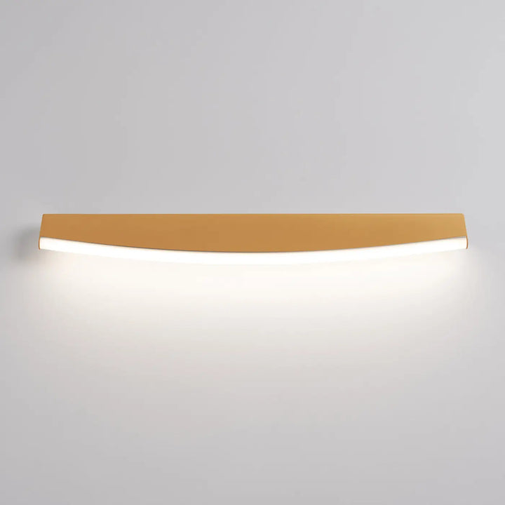 Applique murale jorun 4000k or en luminaire à led doré à design minimaliste avec courbes élégantes trois couleurs