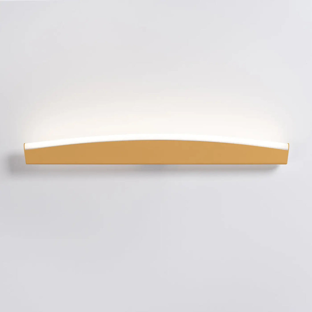 Applique murale jorun 4000k or luminaire à led design moderne courbé trois couleurs or