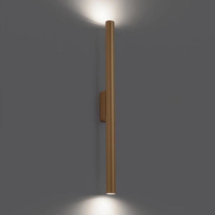 Applique murale pastelo 2 or en design moderne cylindrique doré pour éclairage intérieur élégant série pastelo
