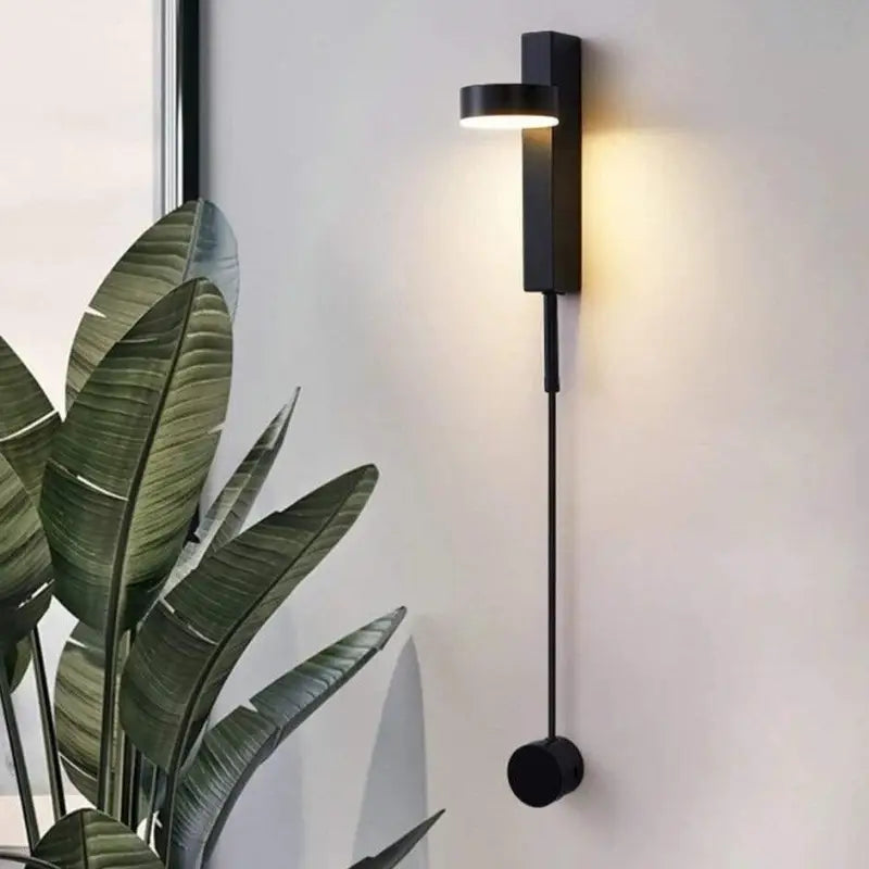 Applique Murale Orientable Design Lampadaire Noir
