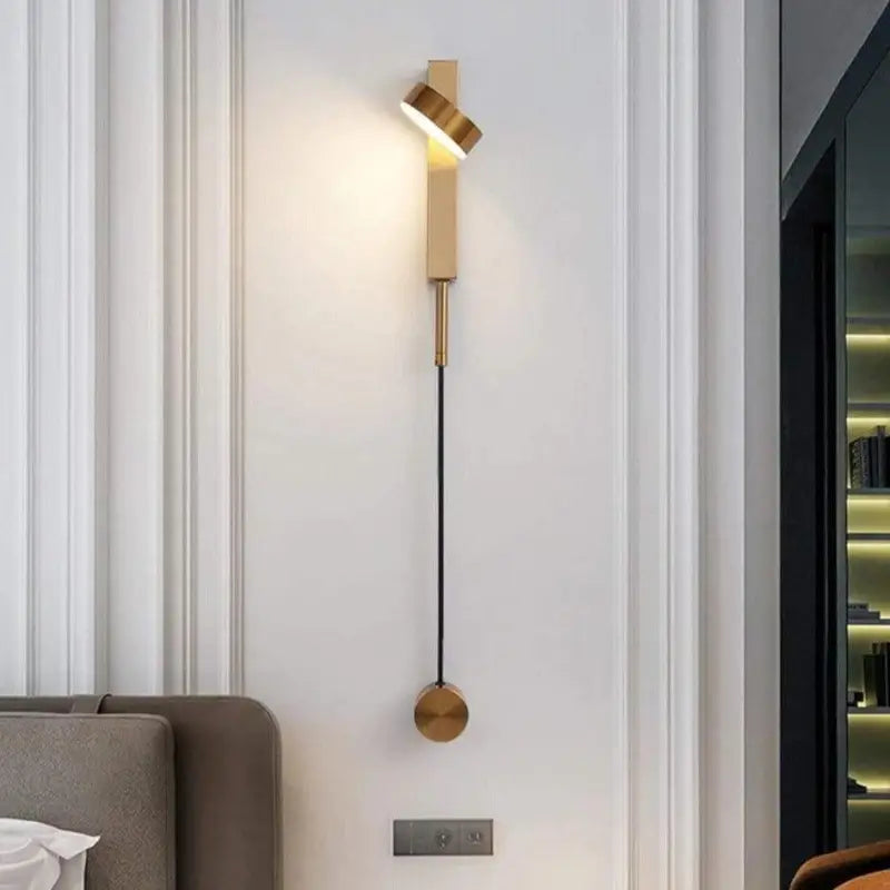 Applique Murale Orientable Design Lampadaire Noir