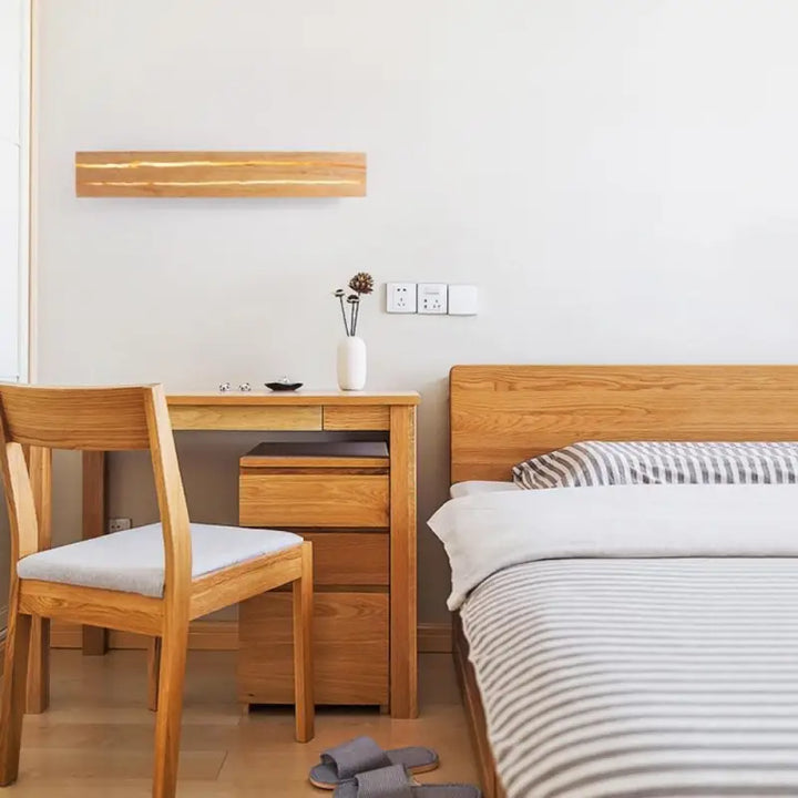 Applique Murale Originale Bois Rectangulaire Beige