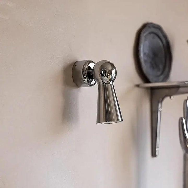 Applique Murale Originale De Couleur Argentée Et Chrome