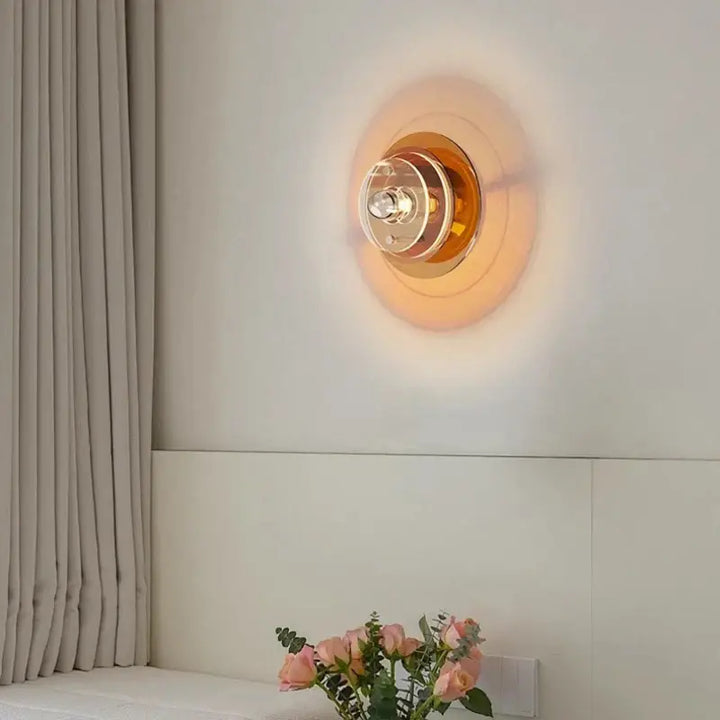 Applique Murale Originale Avec Trois Disques Colorés Design