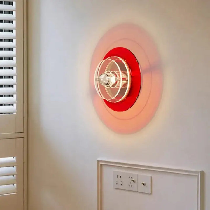 Applique Murale Originale Avec Trois Disques Colorés Design