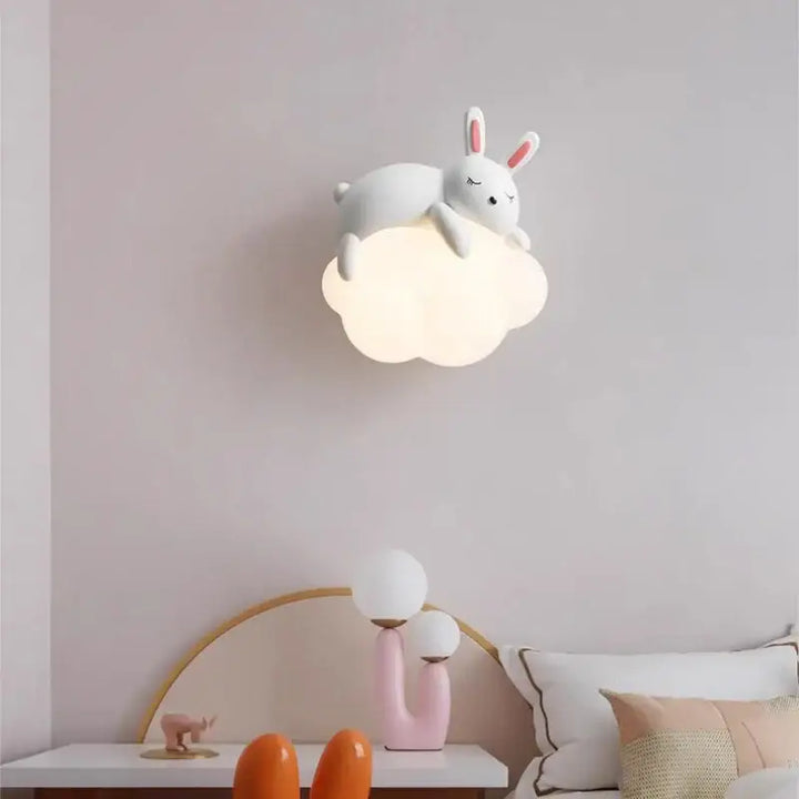 Applique Murale Ours Blanc Pour Chambre D’Enfant Sur Nuage