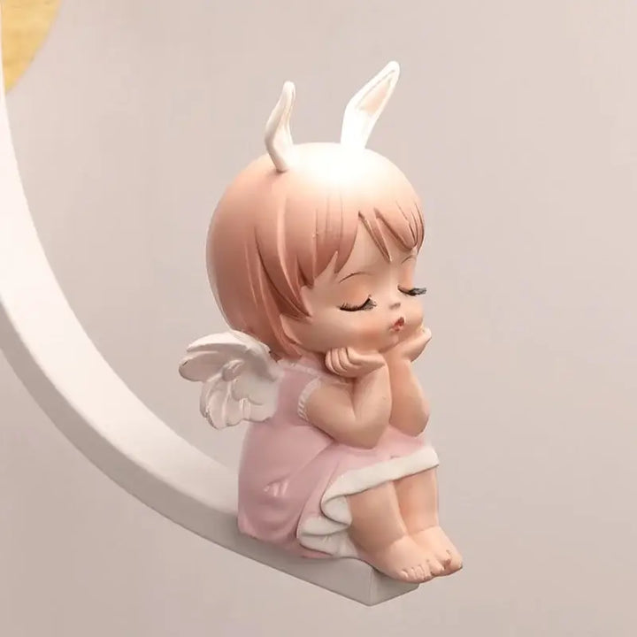 Applique murale avec petite fée rose pour chambre de fille

