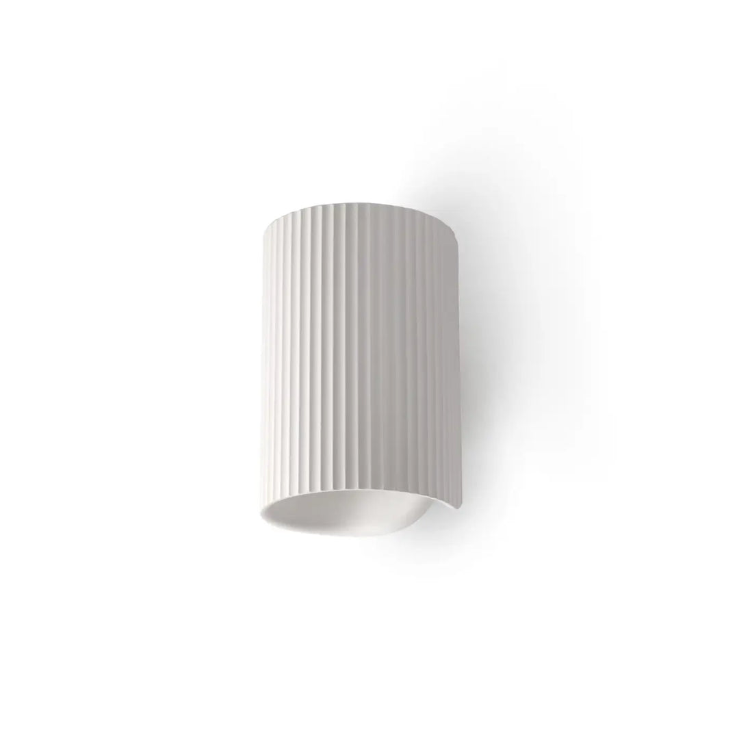 Applique murale Trama 1L en plâtre blanc de Faro Barcelona
