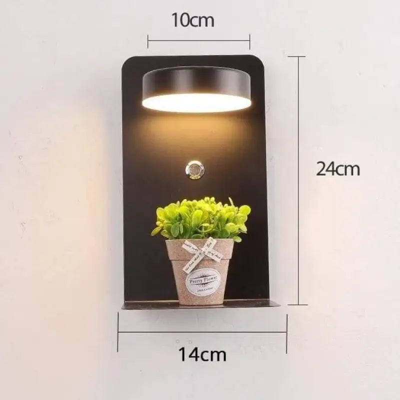 Applique Murale Port USB en Aluminium et Verre Noir ou Blanc