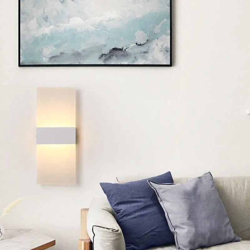 Applique Murale Rectangulaire LED Acrylique Noir Blanc