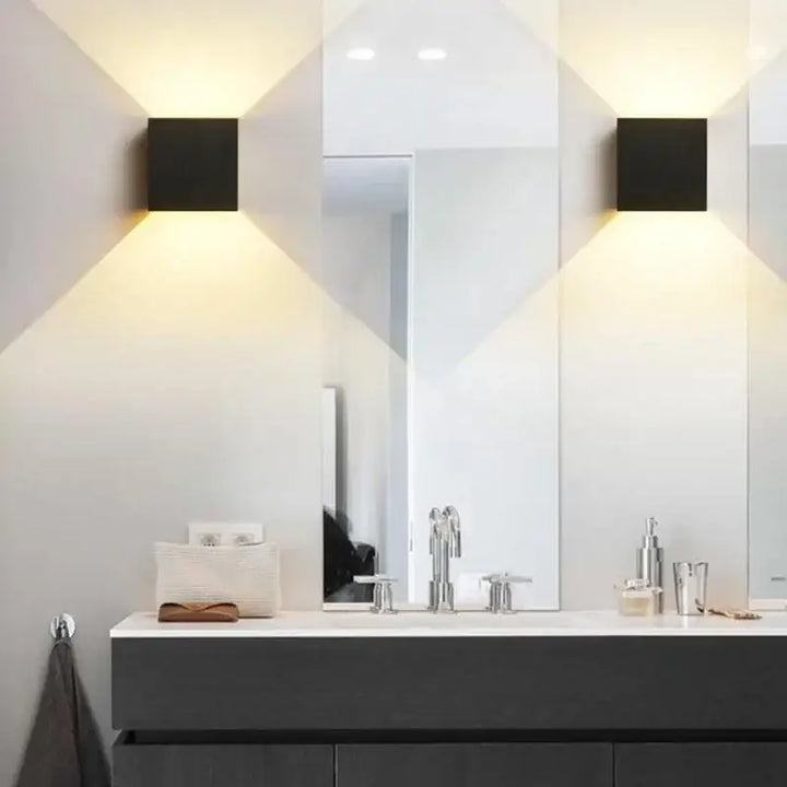 Applique Murale Rectangulaire En Aluminium Brossé