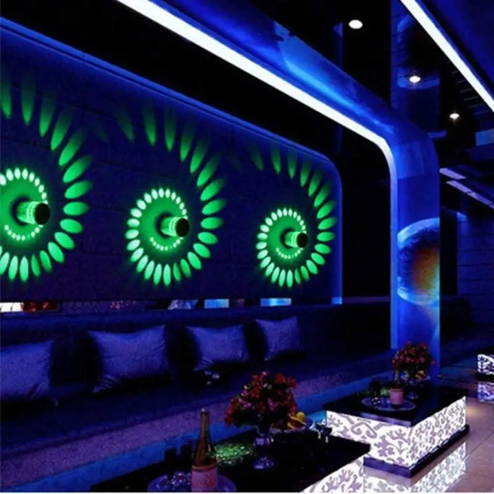 Applique Murale RGB en Aluminium Spirale Multicolore