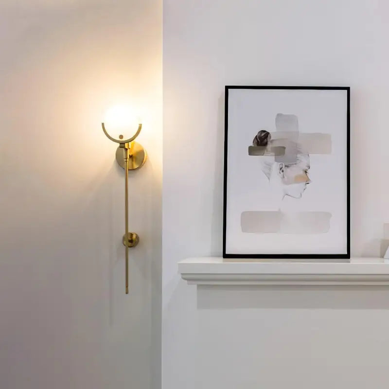 Applique Murale Ronde Design Moderne Forme Croissant