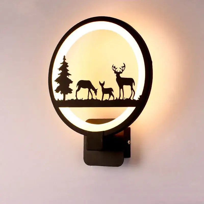 Applique murale ronde LED avec différentes cinématiques

