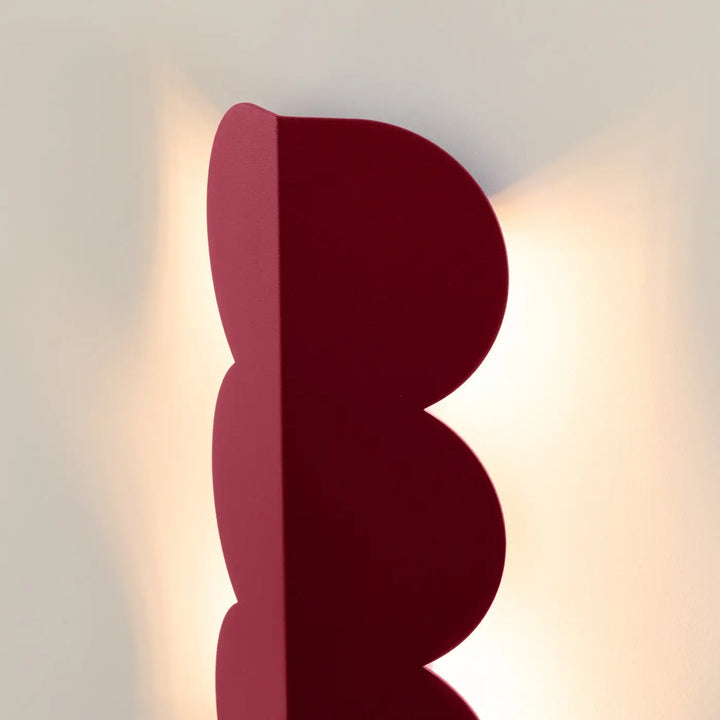 BISCUIT wall light, burgundy