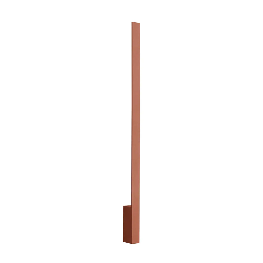 Applique murale lahti 90 led 4000k en finition rouge ocre avec boîtier allongé et effet lumineux unique en cuivre