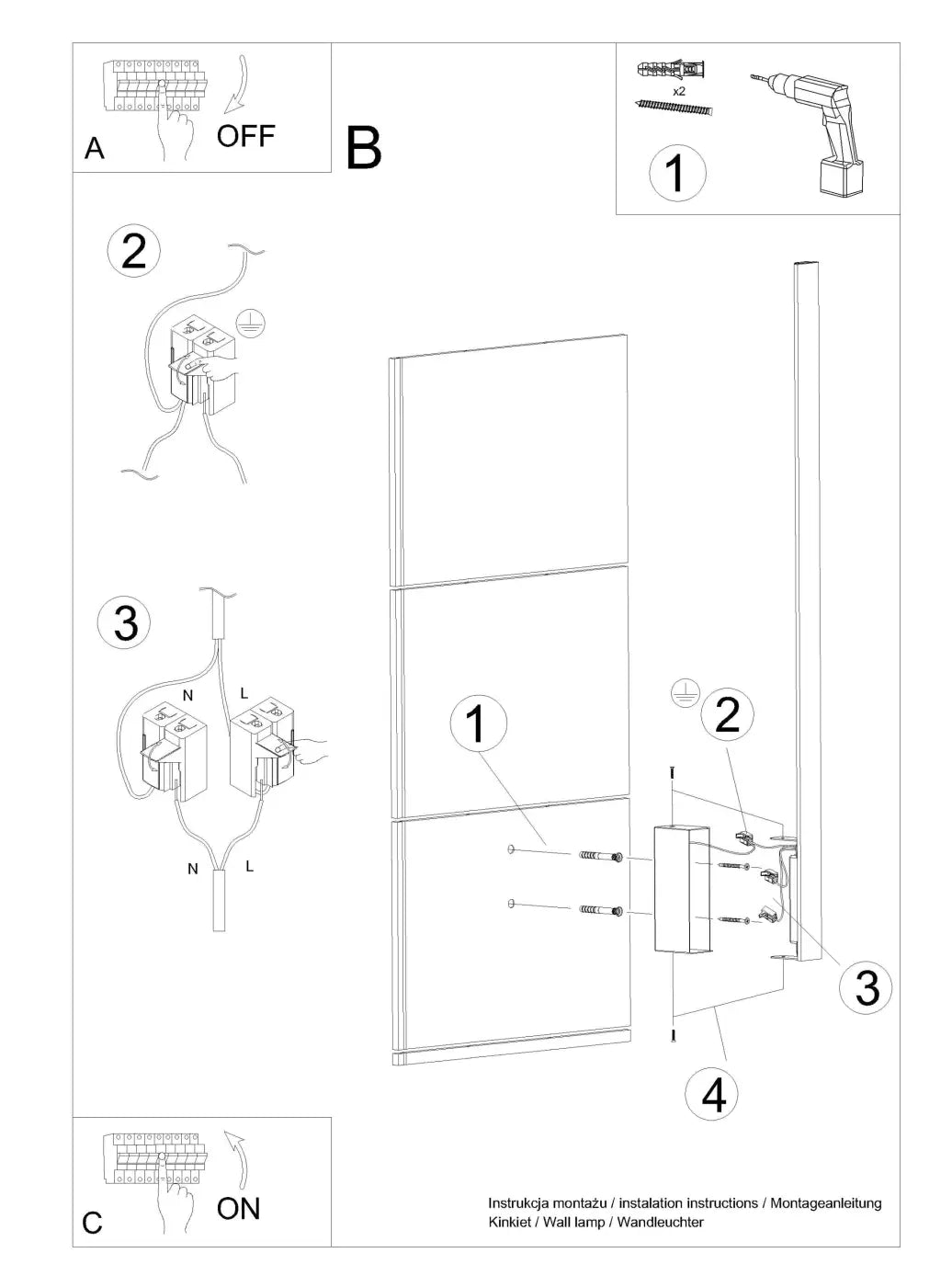 Le boîtier allongé de l’applique murale lahti 90 led 4000k rouge ocre avec effet lumineux unique et interrupteur intégré