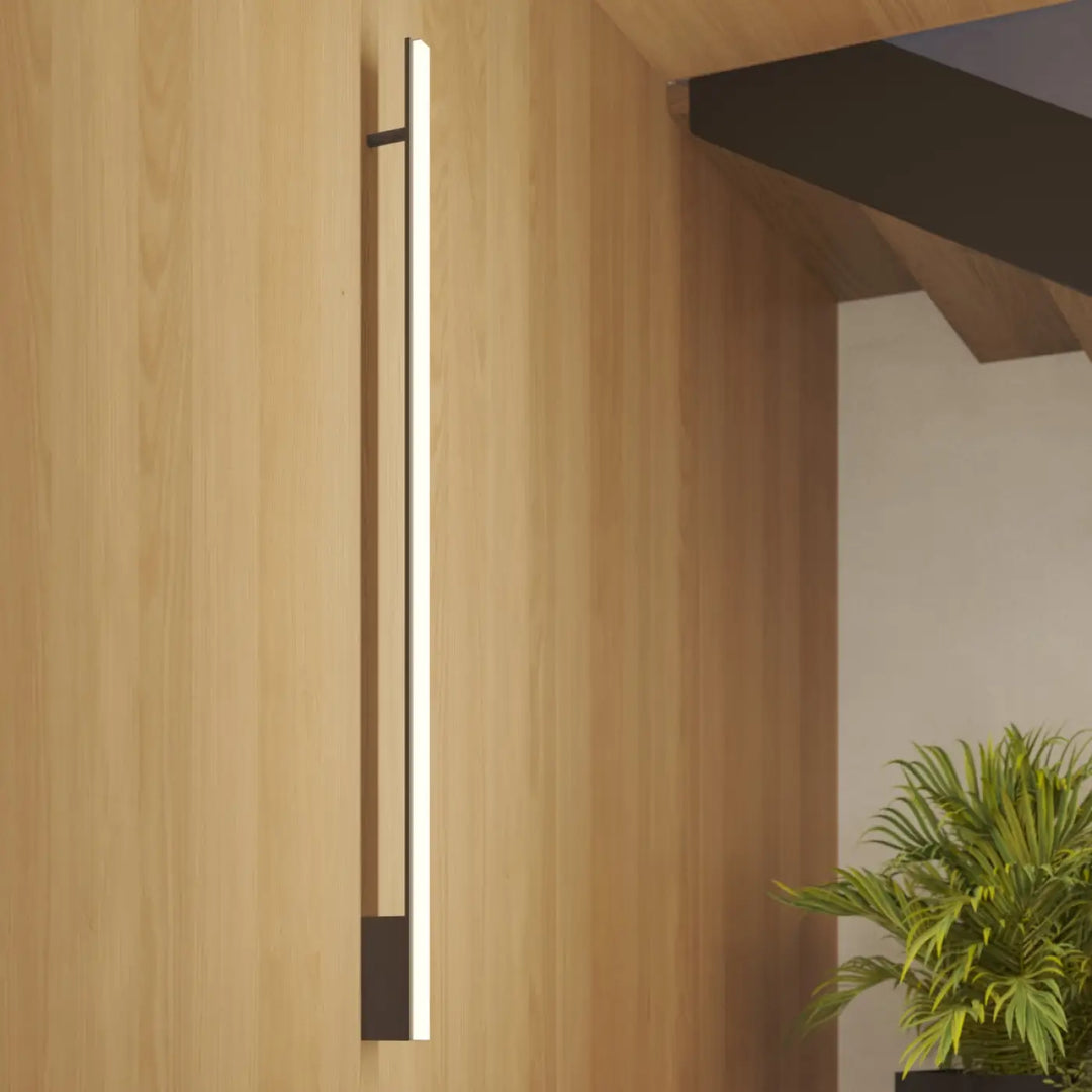 Applique murale lagom 90 led rouge ocre avec design minimaliste cadre noir et excellente finition collection lagom allie