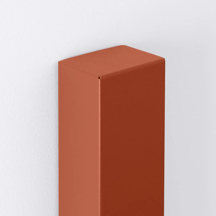 Applique murale freya 120 rouge ocre en terre cuite mate compose d’appliques murales moderne cinq coloris