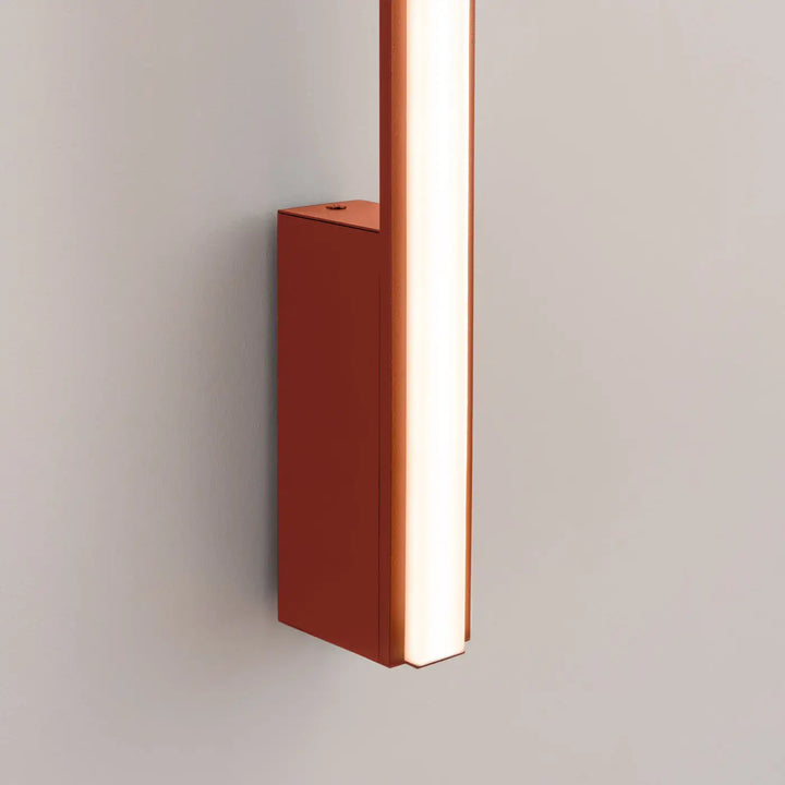 LAGOM 90 wall light, ochre red, LED 3000K