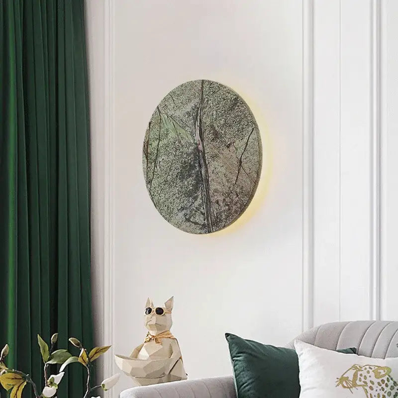 Applique Murale Sculpturale En Pierre Naturelle Verte

