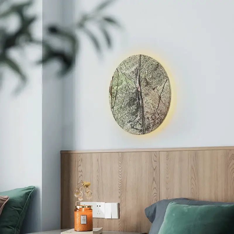 Applique Murale Sculpturale En Pierre Naturelle Verte

