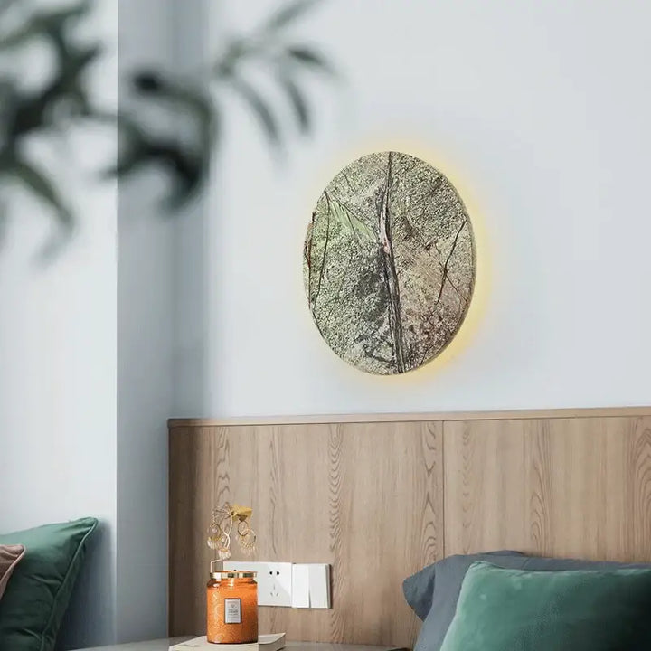 Applique Murale Sculpturale En Pierre Naturelle Verte

