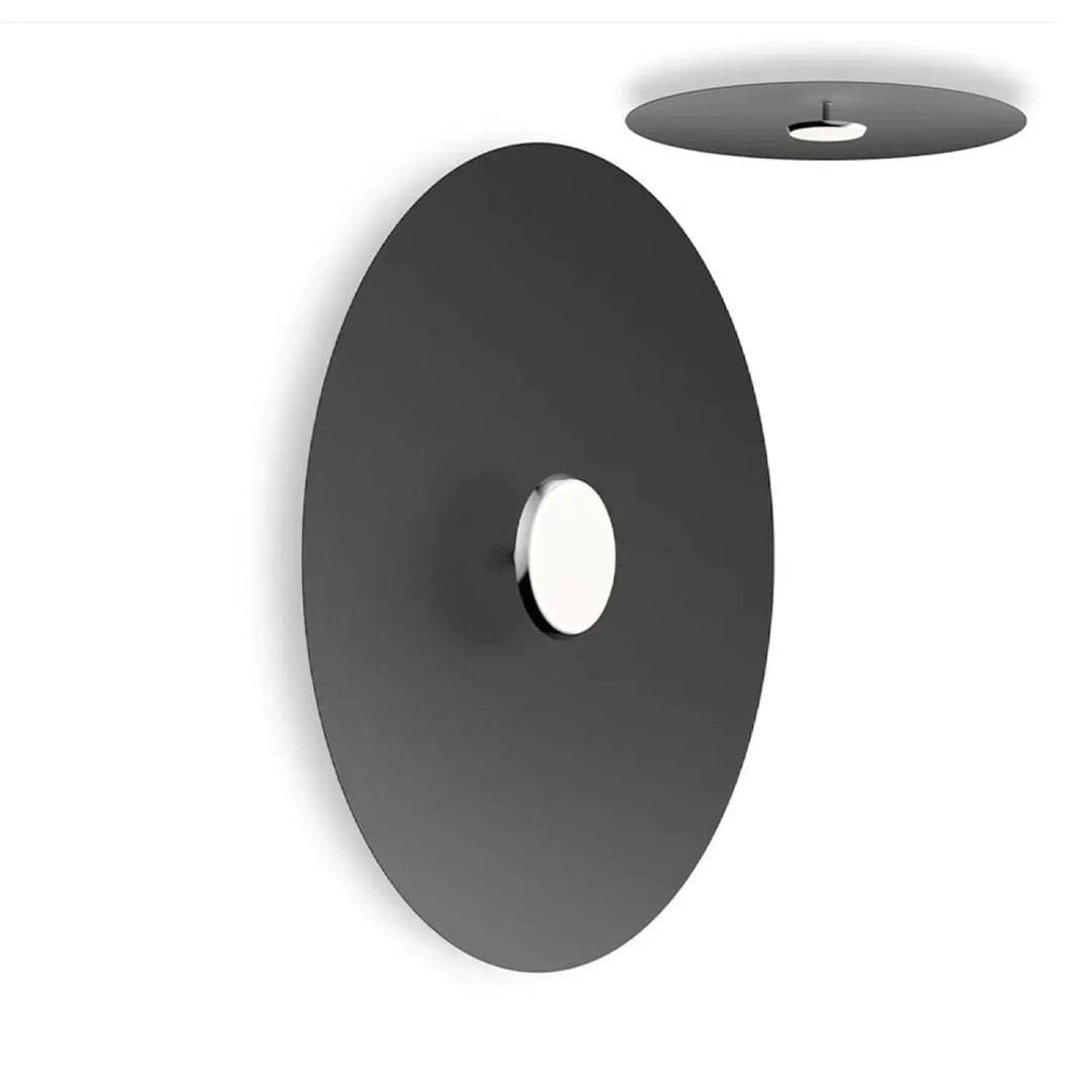 Applique murale Sky Dome, abat-jour noir, 81 cm