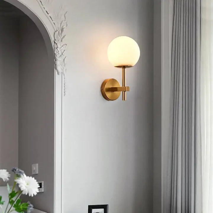 Applique Murale À Support Et À L’Abat-Jour En Verre Teinté