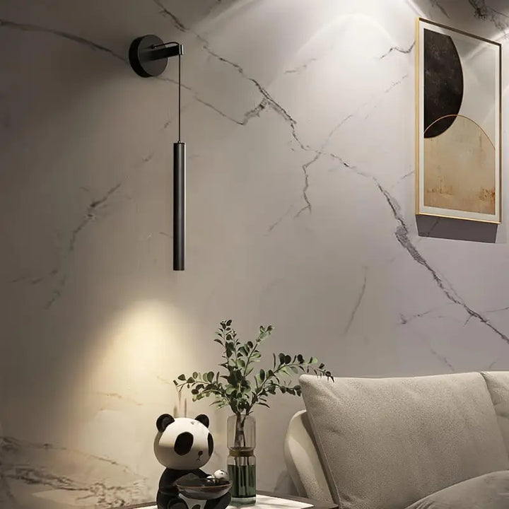 Applique Murale Suspendue Chambre Cylindre Or Élégant