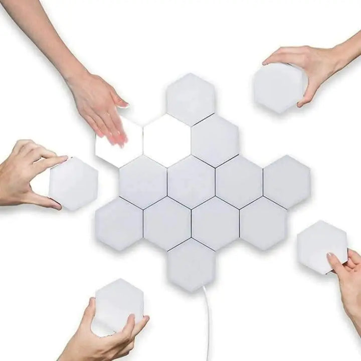 Applique Murale Tactile Design Hexagonal En Acrylique