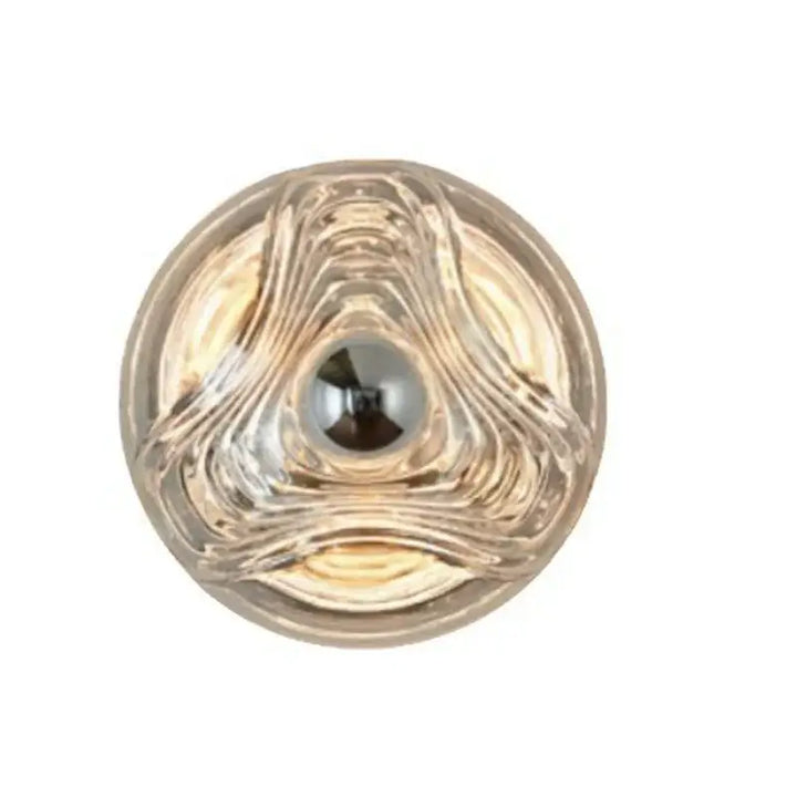 Applique Murale Transparente En Verre Soufflé Gris Élégante