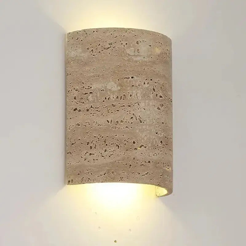 Applique murale travertin led moderne lumière douce