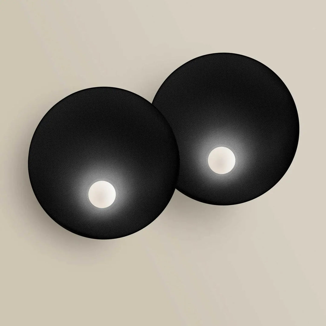 Applique Trip Double noire à deux cercles croisés #couleur_noir