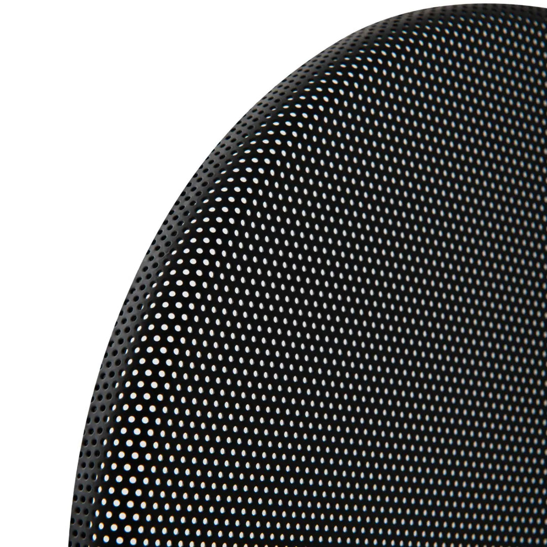Détail du cercle et du diffuseur opale de l'applique Trip Double noire #couleur_noir
